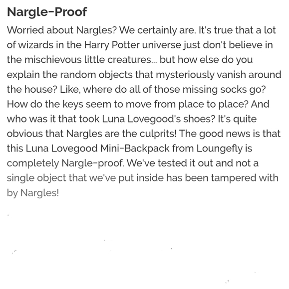 LOUNGEFLY Luna Lovegood Mini Backpack - Picture 7 of 8